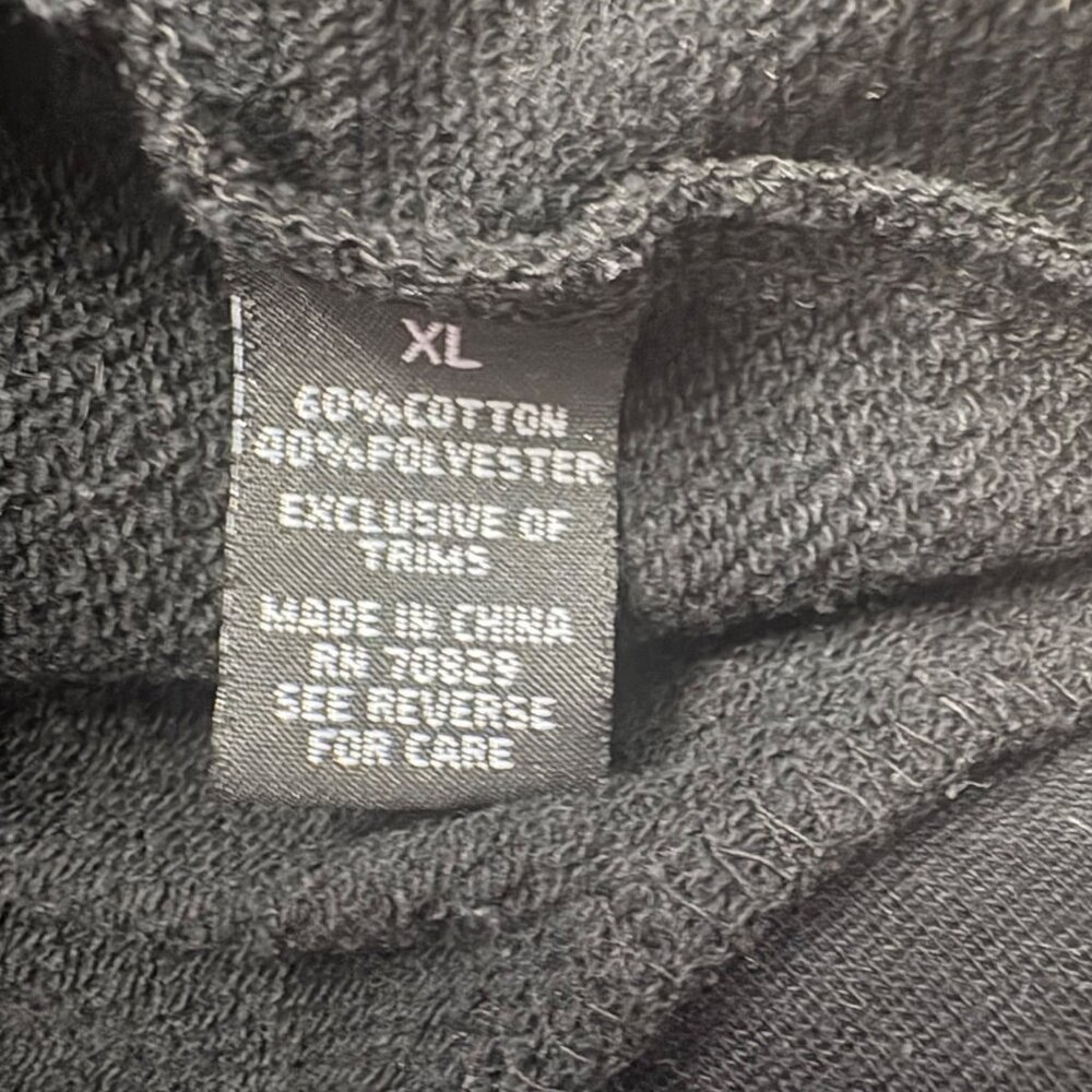 Rue21 Y2K Black Cropped "Princess" Hoodie Modern Streetwear Junior XL - Picture 7 of 14